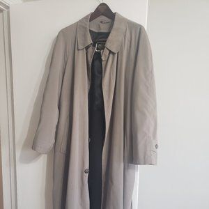Britches rain trench coat with removable 100% wool lining